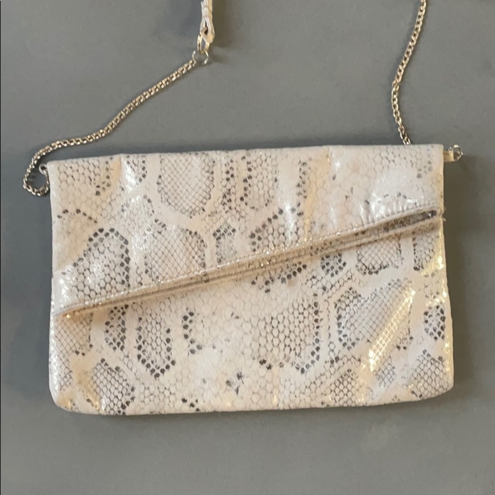 Snake skin clutch